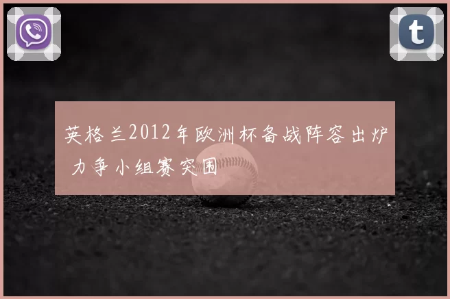 英格兰2012年欧洲杯备战阵容出炉 力争小组赛突围